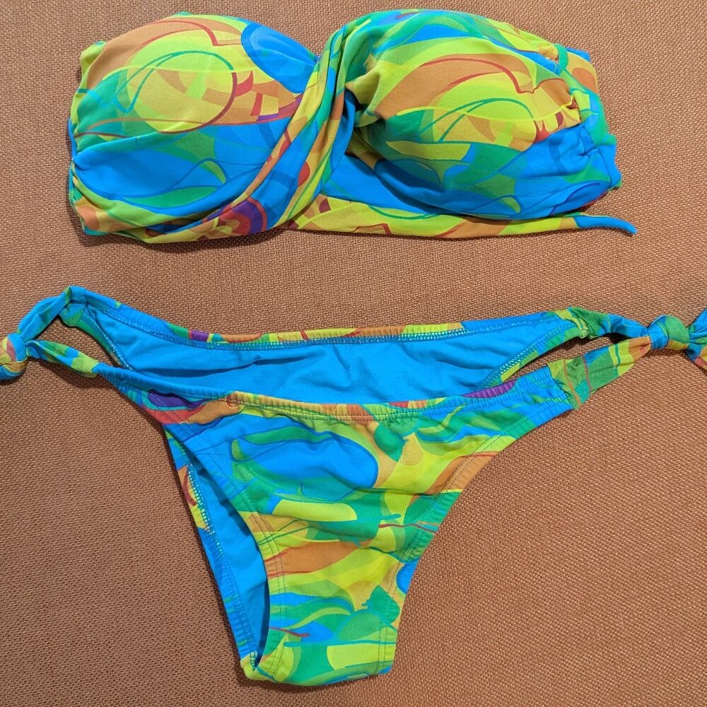 Rio 2016 Vibrant Strapless Bikini Set Size Large
